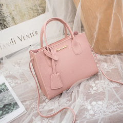 Women PU Leather Shoulder Bag with Top Handle