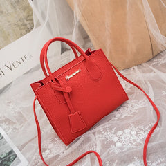 Women PU Leather Shoulder Bag with Top Handle