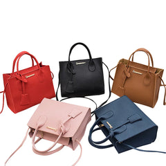 Women PU Leather Shoulder Bag with Top Handle