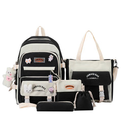 Girls Large Capacity School Bag 5-in-1 Multifunctional Book Bags