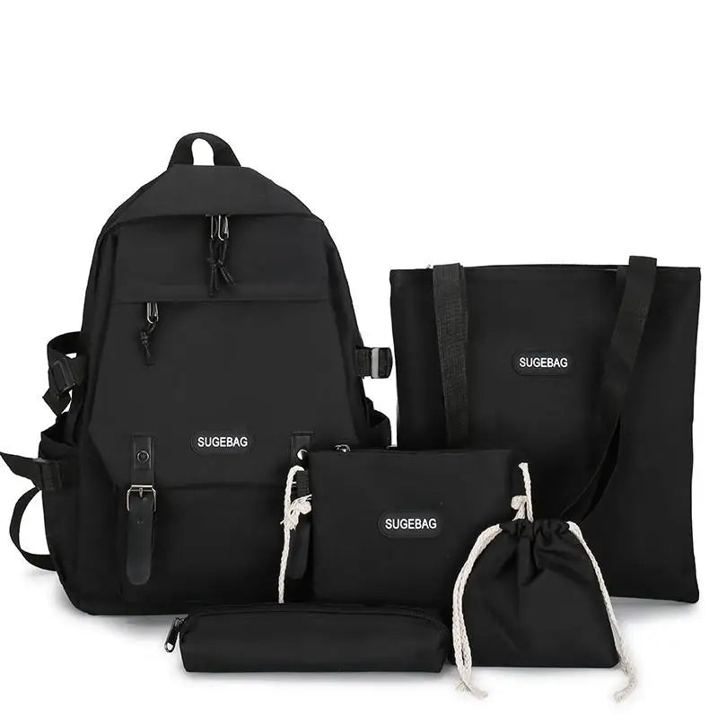 Canvas Travel Bookbags Teen Student Shoulder Bag Casual Backpacks