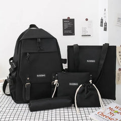 Canvas Travel Bookbags Teen Student Shoulder Bag Casual Backpacks