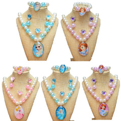 Disney Frozen Elsa Princess Necklace Set for Girls