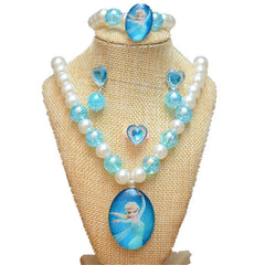 Disney Frozen Elsa Princess Necklace Set for Girls