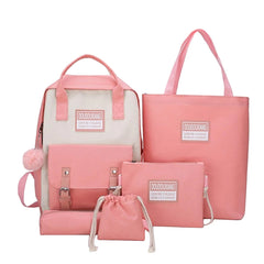 5-Piece Laptop Shoulder Pencil Case Set for Women
