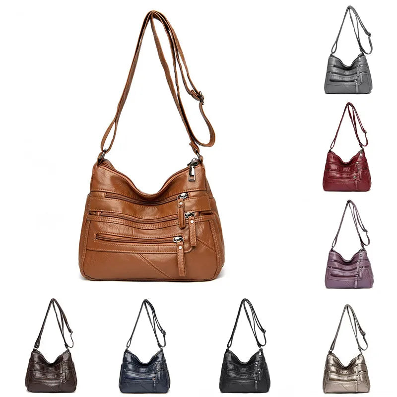 Small Crossbody Bags for Women Shoulder Handbags Ladies Purse with 5 Pockets
