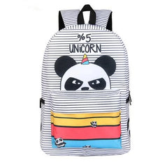 Unicorn Panda Backpack for Girls - Cute Cartoon School Bag