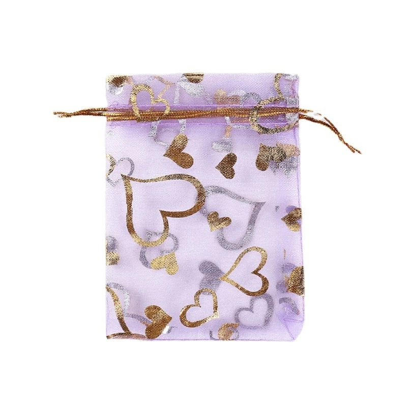 50 Pcs Organza Bags Multicolor Wedding Favour Bags Christmas Halloween