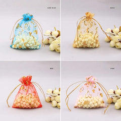 50 Pcs Organza Bags Multicolor Wedding Favour Bags Christmas Halloween