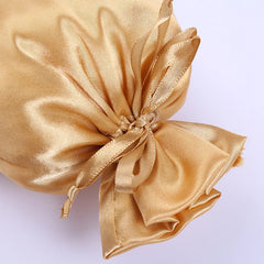 Silk Stain Drawstring Bag for Jewelry Hair Travel Watch