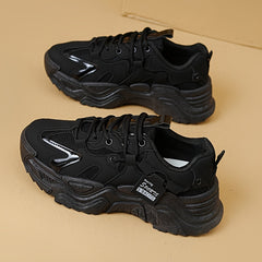Women's Retro Platform Sneakers Lace-Up Casual Dad Shoes