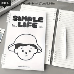 Spiral Notebook 9.8x6.7 Plastic Hardcover College Ruled 60 Sheets