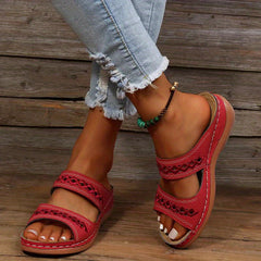 Open Toe Summer Wedge Sandals Arch Support Thick Sole