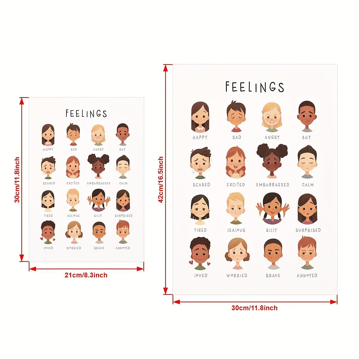 Kids Feelings Chart Canvas Poster Modern Art Wall Decor