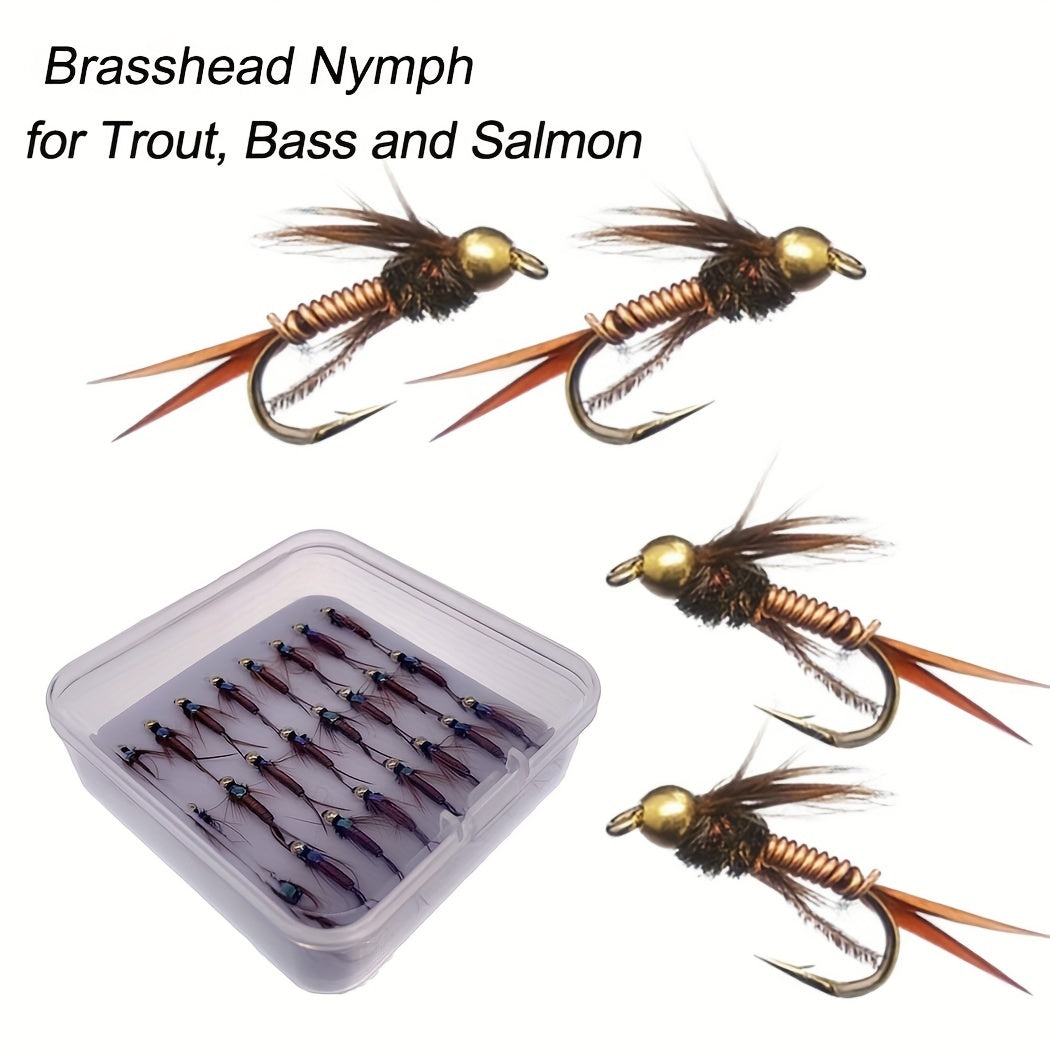 Brass Head Copper Nymph Stone Fly Fishing Bait Size 10