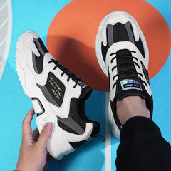 Men's Chunky Lace Up Mesh Sneakers Casual Walking Shoes