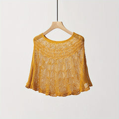 Vintage Knitted Shawl Solid Wraps Women Pullover Shrug Shawls