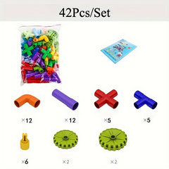 42pcs Water Pipe Building Blocks Toy Educational Gift
