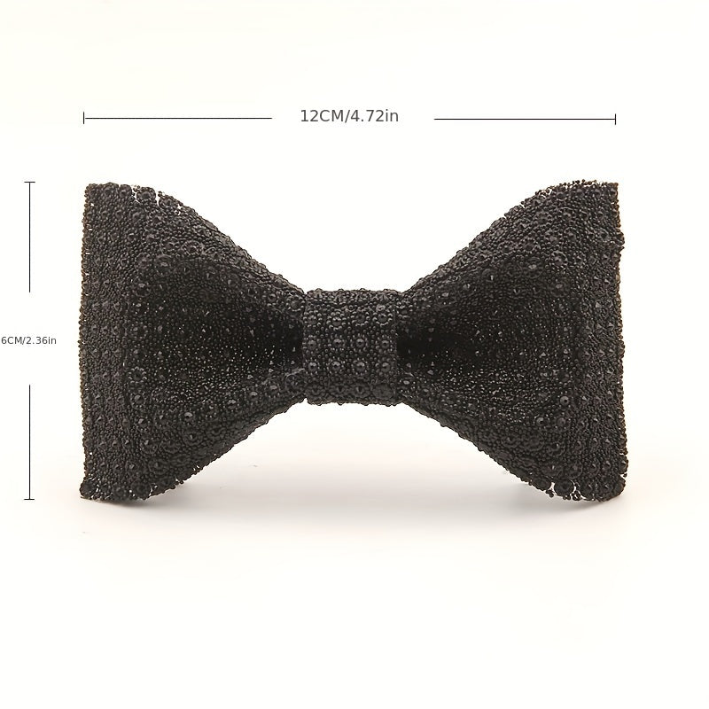 Men's Rhinestone Wedding Bow Tie Groom Decorative Accessories