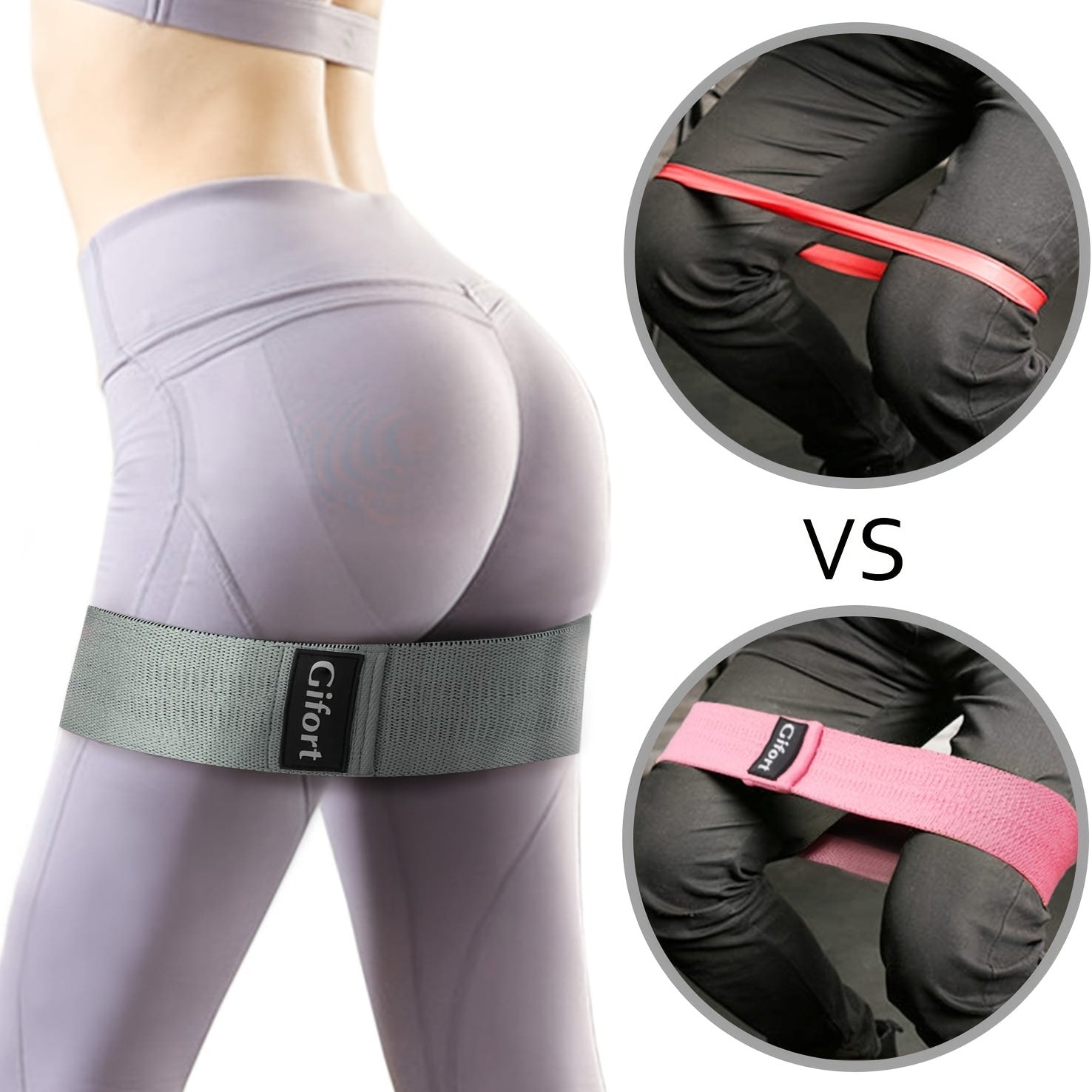 3pcs Non Slip Resistance Band for Leg and Butt Workouts