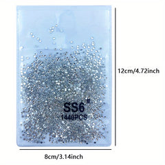 1440pcs Clear Crystal Rhinestones for Nail Art DIY