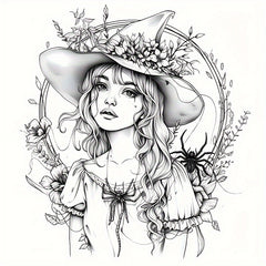 Fantasy Elf Coloring Book - 22 Pages - Holiday & Birthday Parties