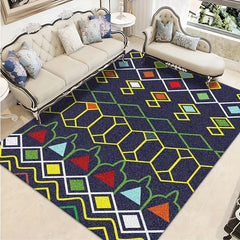 Large Living Room Rug Soft Crystal Velvet Non-slip Mat