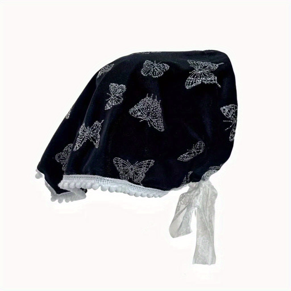 Y2K Butterfly Hot Stamping Triangle Scarf Headband