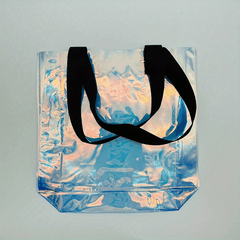 Waterproof PVC Laser Tote Bag Transparent Reusable Shoulder Shopping Bag