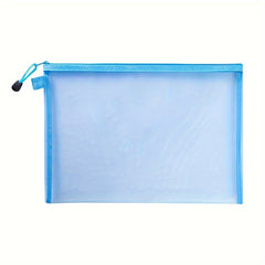 10pcs Large A4 Mesh Zipper Pouch File Bags for Classroom Organization