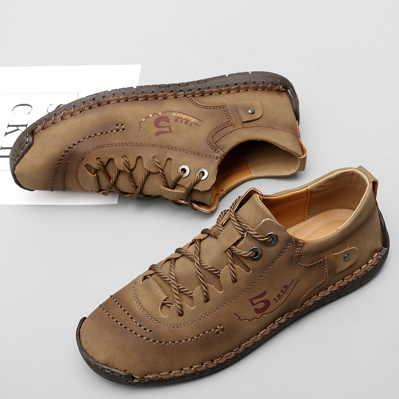 Men's Stitching Casual Shoes Outdoor Flat Shoes Walking Sneakers