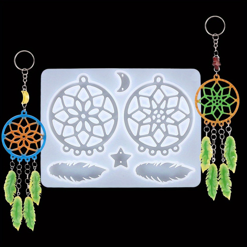 Dream Catcher Silicone Mold Resin Casting DIY Decoration Key Chain Earrings Neck
