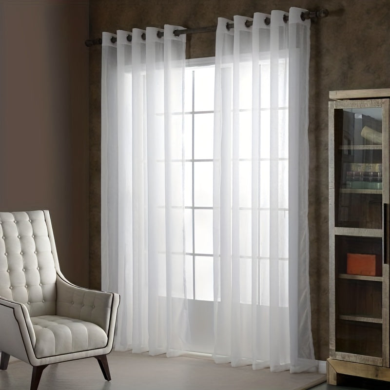 Translucent Hemp Sheer Curtain for Home Decor