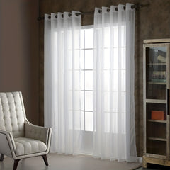 Translucent Hemp Sheer Curtain for Home Decor