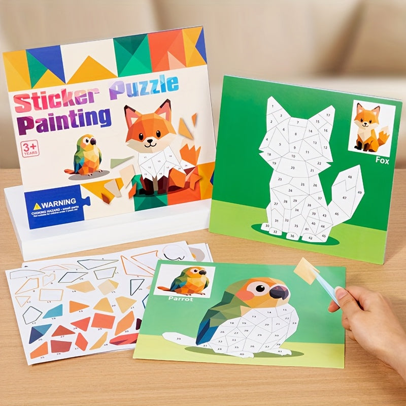 Kids DIY Sticker Puzzle Painting Book 3D Sticker Quiet Busy Sticker Toy