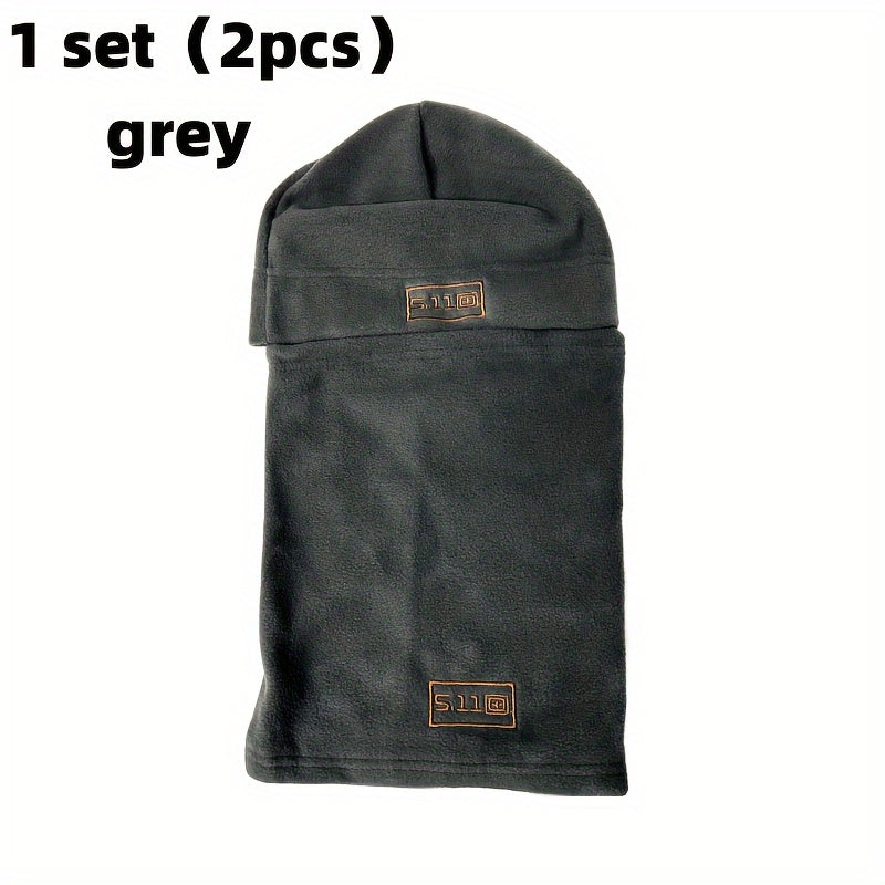 Polar Fleece Beanie Neck Gaiter Set for Cycling Skiing