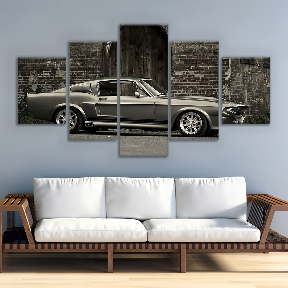 5packs Sports Car Wall Art Sports Car Painting Art Car Living Room Art