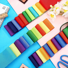 40pcs Cotton Solids Quilting Roll Fabric for DIY Craft