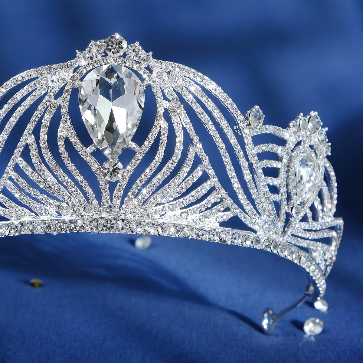 Crystal Queen Crown Wedding Tiara Quinceanera Headpiece