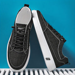 Men's Canvas Lace-up Skate Shoes with Traction