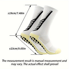 4 Pairs Non Slip Striped Football Socks