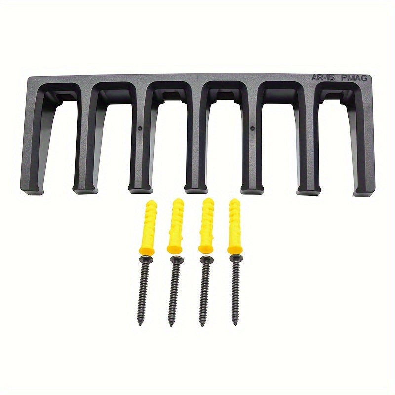 6 Slot AR 15 Pendant ABS 6X Standard PMAG Wall Mount Rack Magazine Holder