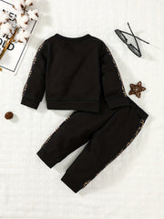 Baby Boy's Stylish Long Sleeve Pullover & Trousers Set