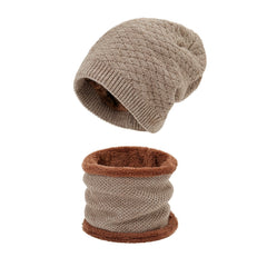 3pcs Fleece Sporty Hat Gloves Scarf Set for Outdoor Activities
