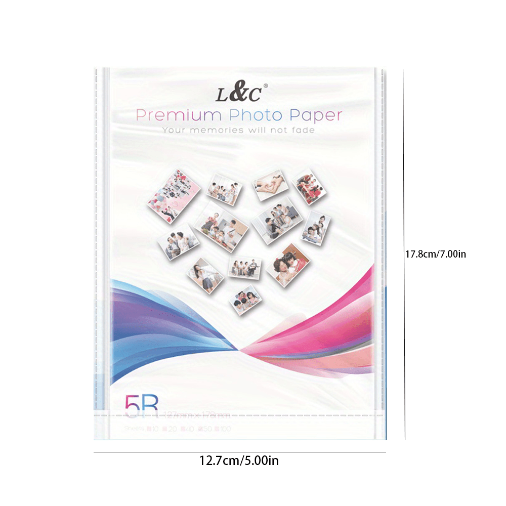 L&C Photo Paper A4 3R 4R 5R Size 230GSM 210mmx297mm PET High Gloss