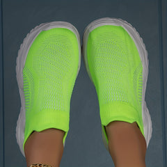 Women's Platform Sock Sneakers Knitted Slip On Sports Shoes