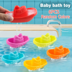 Colorful Stacking Boat Bath Toy for Kids Water Play Learning Durable Material