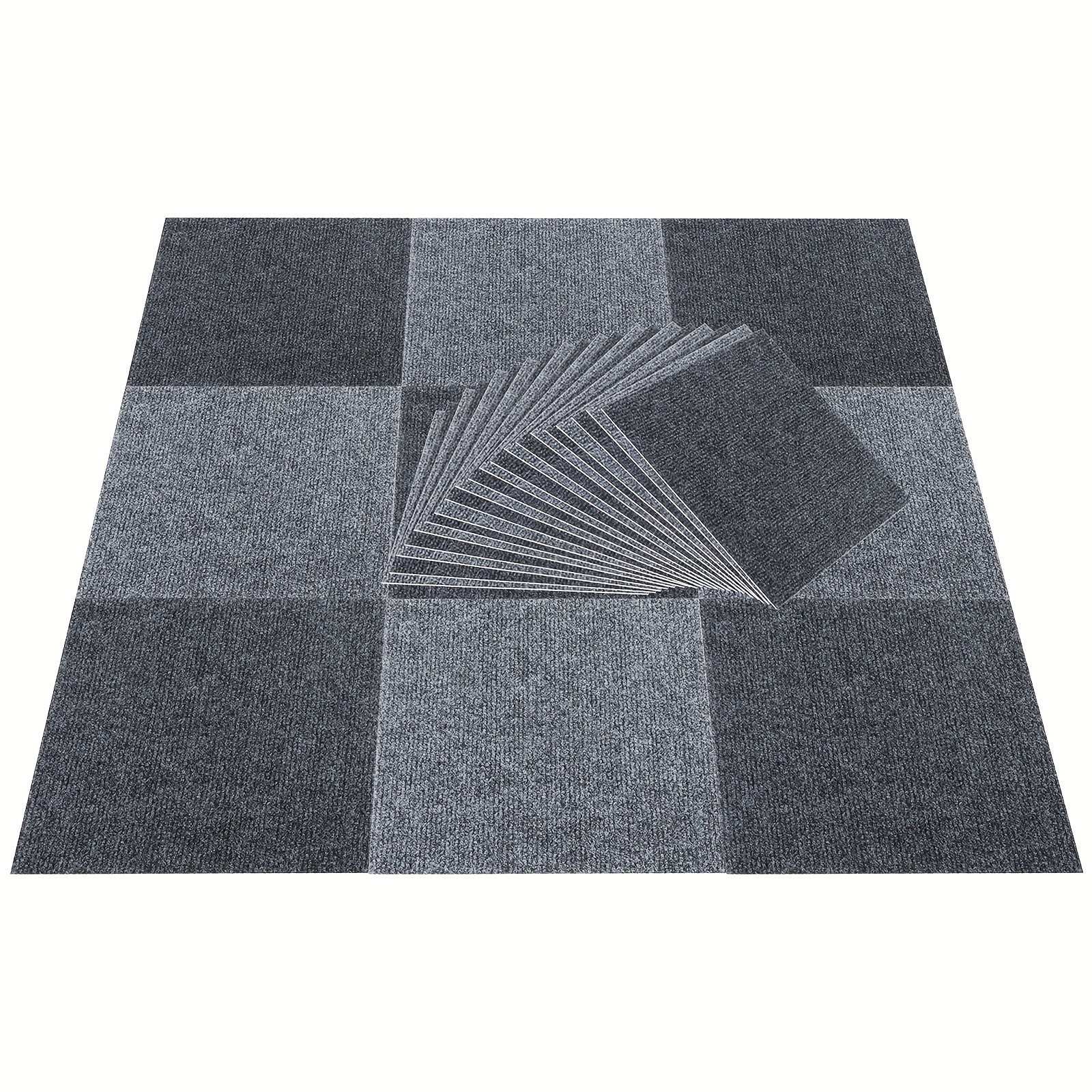20pcs Plush Puzzle Floor Mat Soft Area Rug Anti Slip Comfort Seat Pads