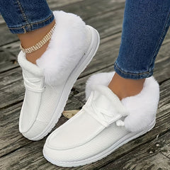 Winter Warmth Flat Shoes Women's Slip On Sneakers