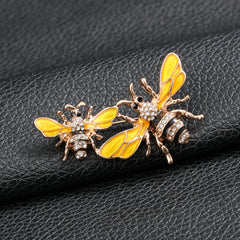 Bee Animal Brooch Pin Rhinestone Corsage Scarf Clip Safety Pin